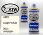 Preview: AMG, Bright White, 96U / WA686H: 400ml Sprühdose + 400ml Klarlack - Set, von ATW Autoteile West.